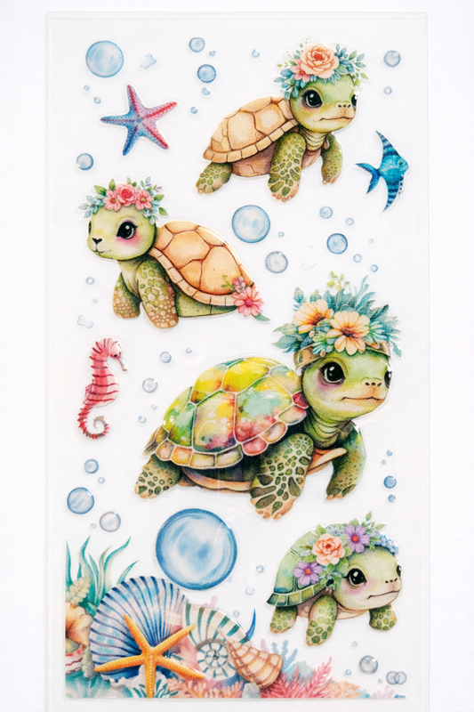 Ocean Blossom Turtles Pen Wrap 🐢🌊🌸