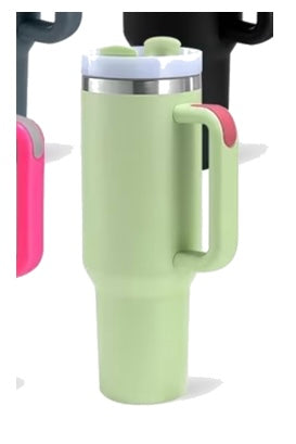MegaSip 40oz Stainless Steel Tumbler – Insulated, Handle & Straw Included