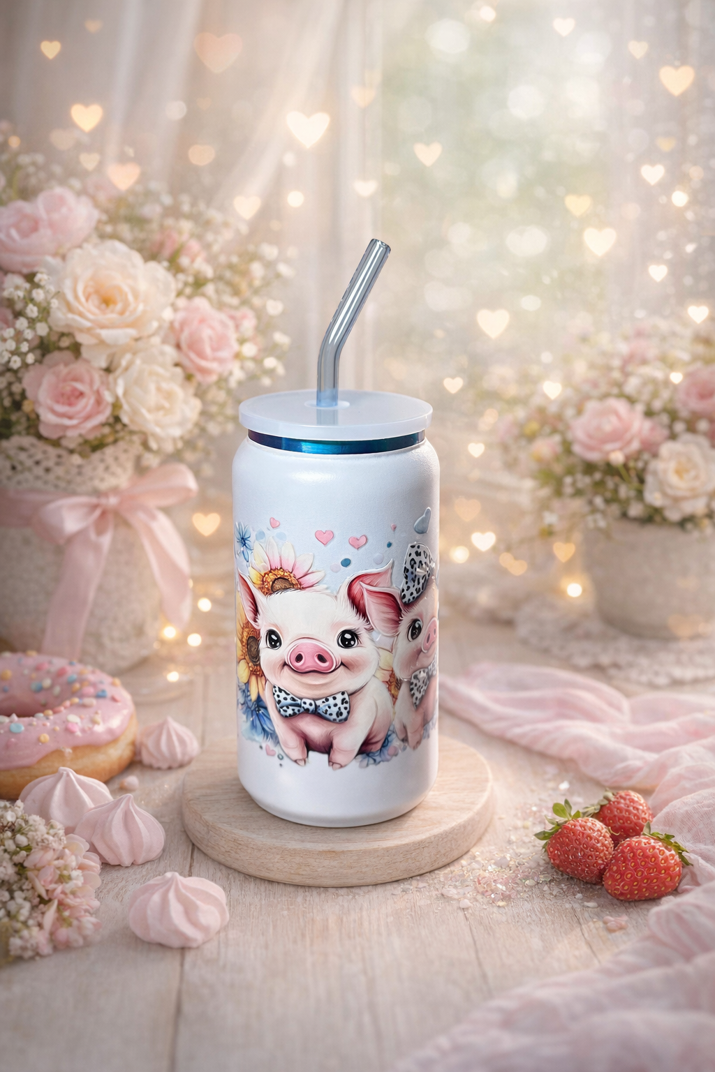 Pretty in Pink Piggy – 16oz Color Pop Tumbler