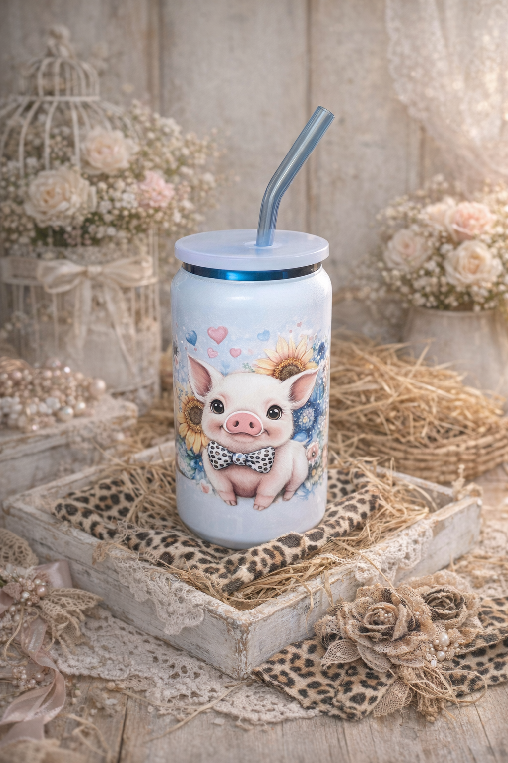 Pretty in Pink Piggy – 16oz Color Pop Tumbler