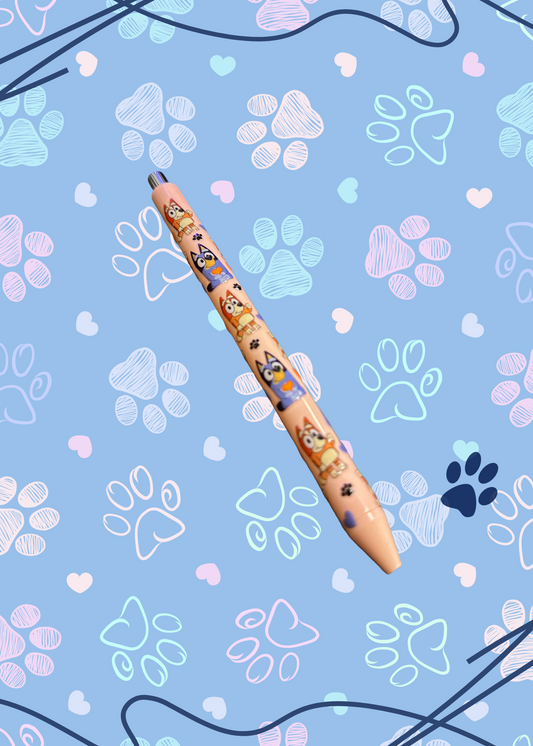 Peachy Paws Signature Acrylic Pen 🐾 | Refillable Mechanical Pen | Cute Character Writing Pen