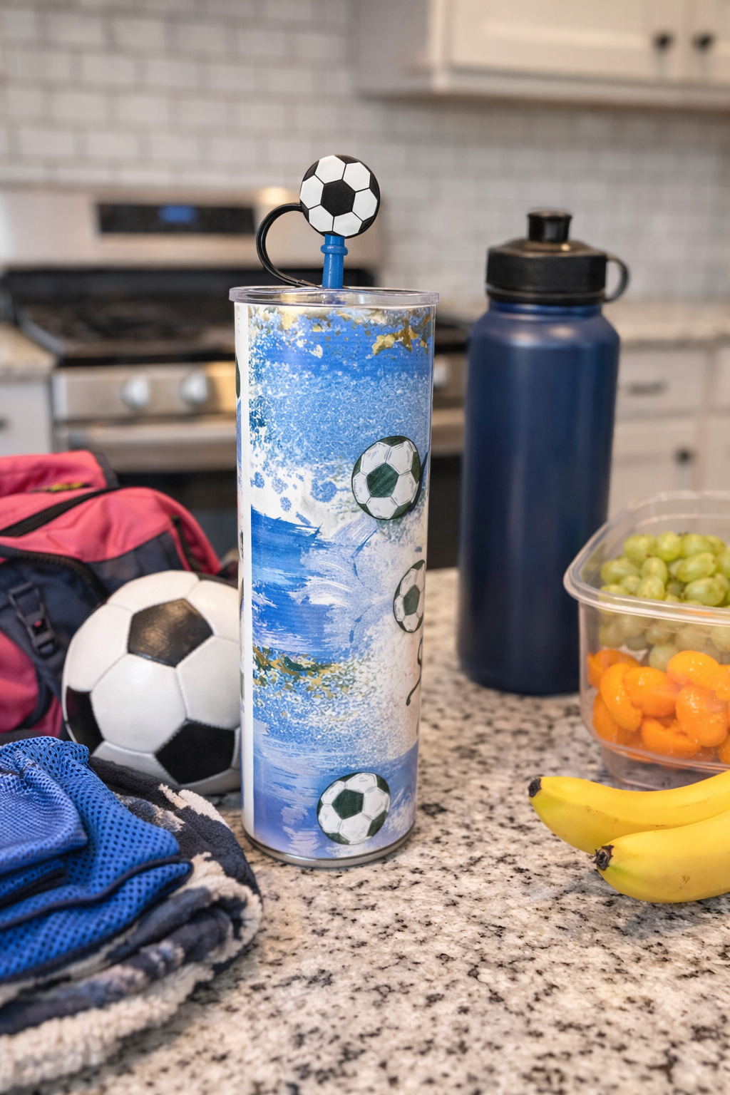 ⚽ Sideline Sparkle – 20 oz Soccer Mom Tumbler