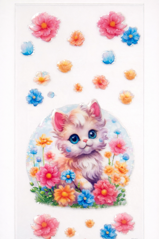 Floral Kitty Dreams Pen Wrap 🐱🌸