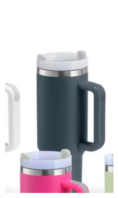 MegaSip 40oz Stainless Steel Tumbler – Insulated, Handle & Straw Included