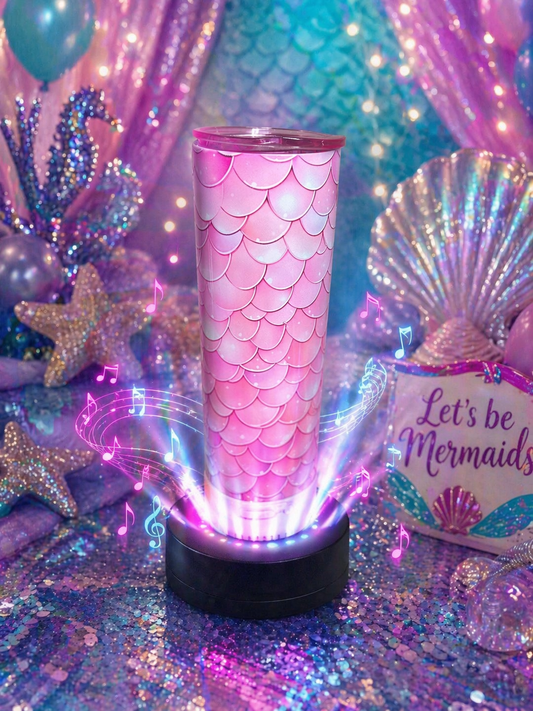 Mermaid Beats Sip & Sound™ 20oz Tumbler – Glow & Flow Edition 🧜‍♀️🎶