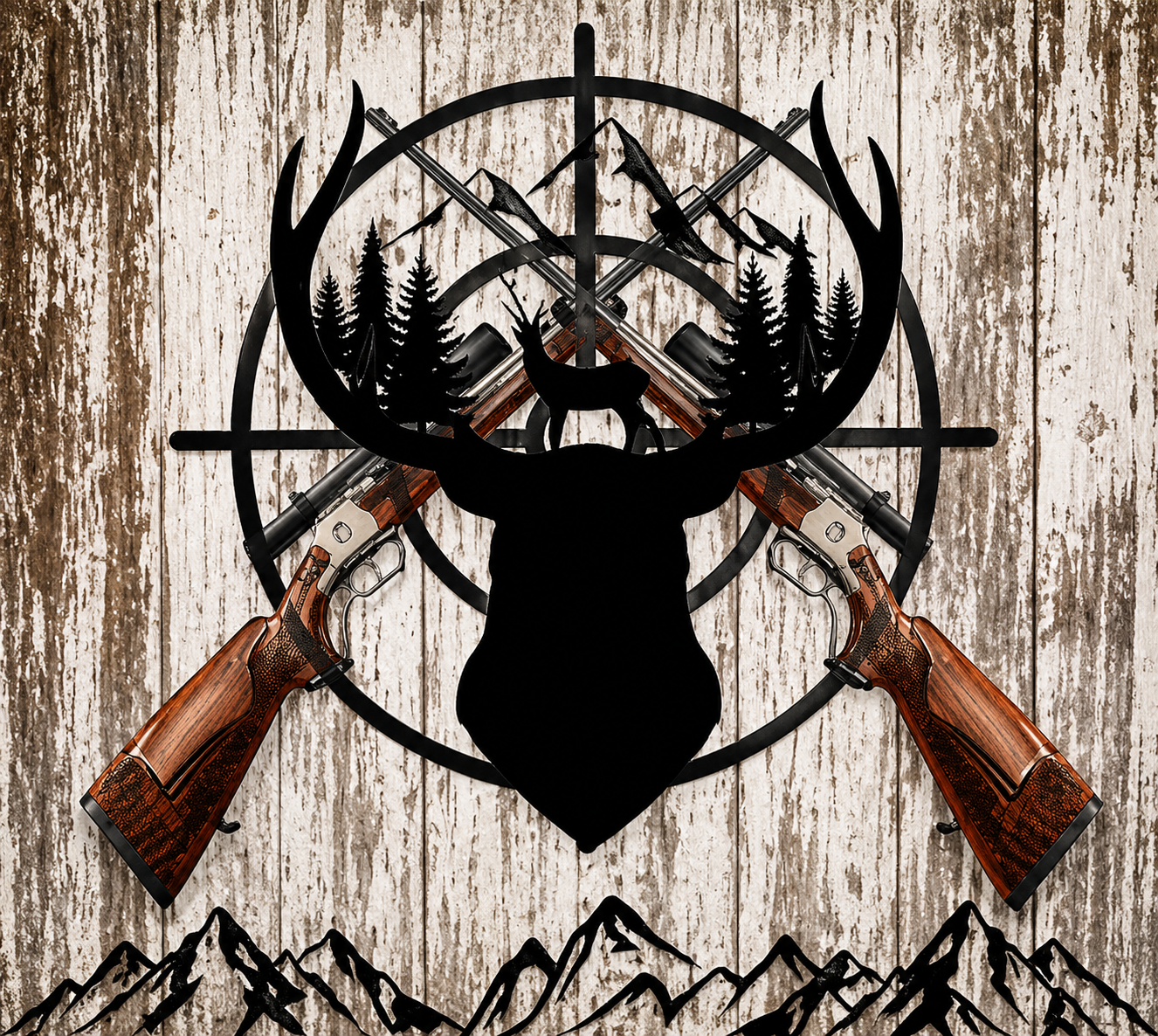 Buck & Barrel – Rustic Hunting Sublimation Transfer