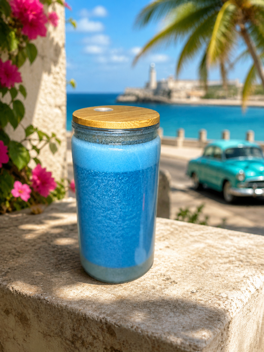 “Deep Blue Escape” GlitterSip Snow Globe Tumbler | Beach Flow Edition
