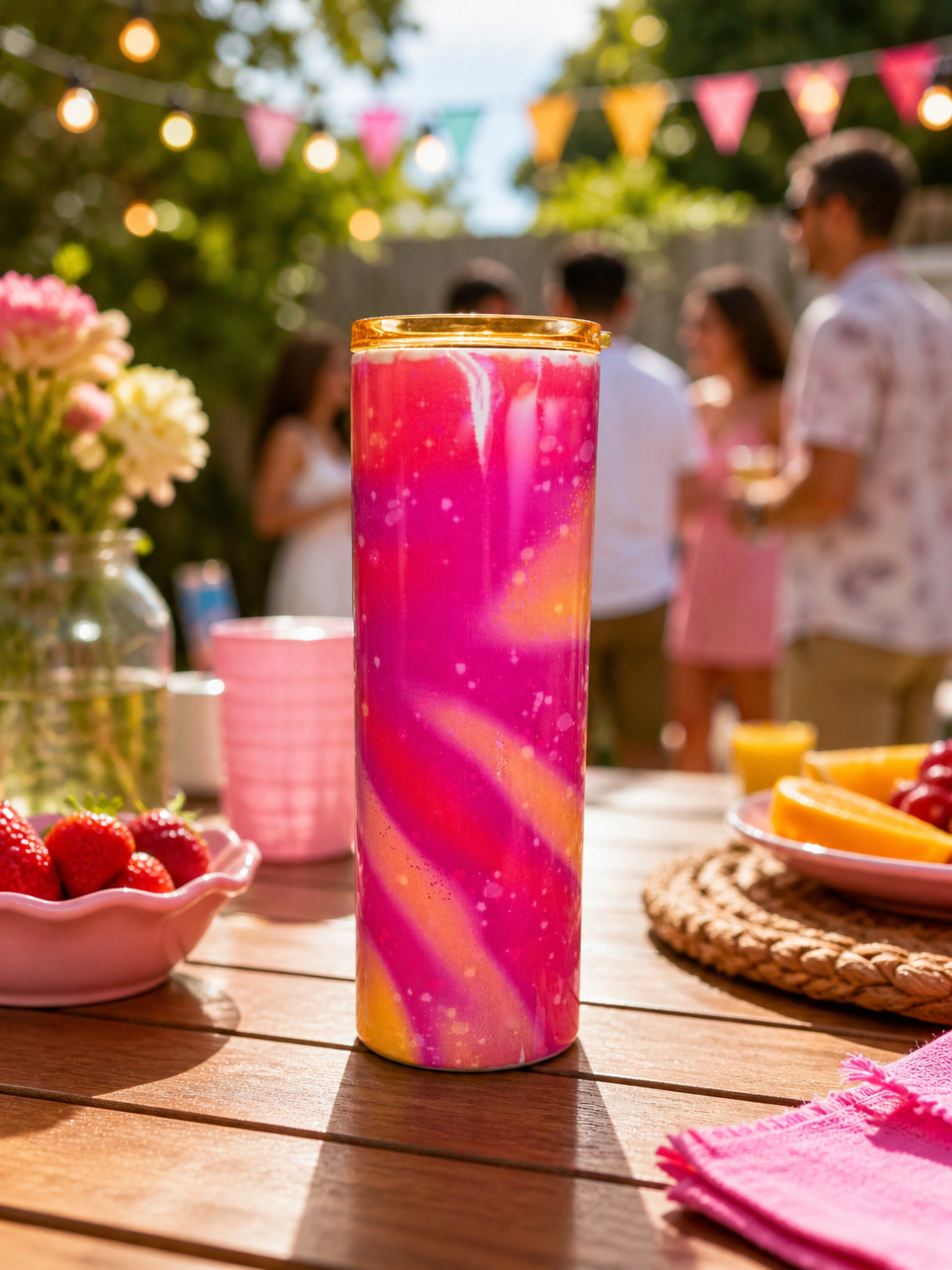 ✨ Golden Hour Glow Skinny Sip | 20oz Sunburst Stainless Tumbler