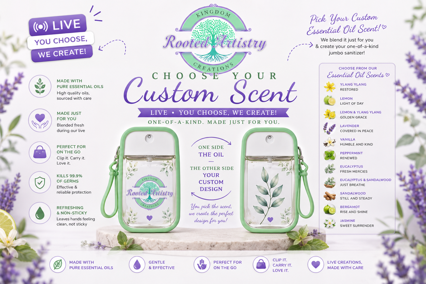 🌿 Jumbo Custom Scent Sanitizer Bar | Pick Your Perfect Blend