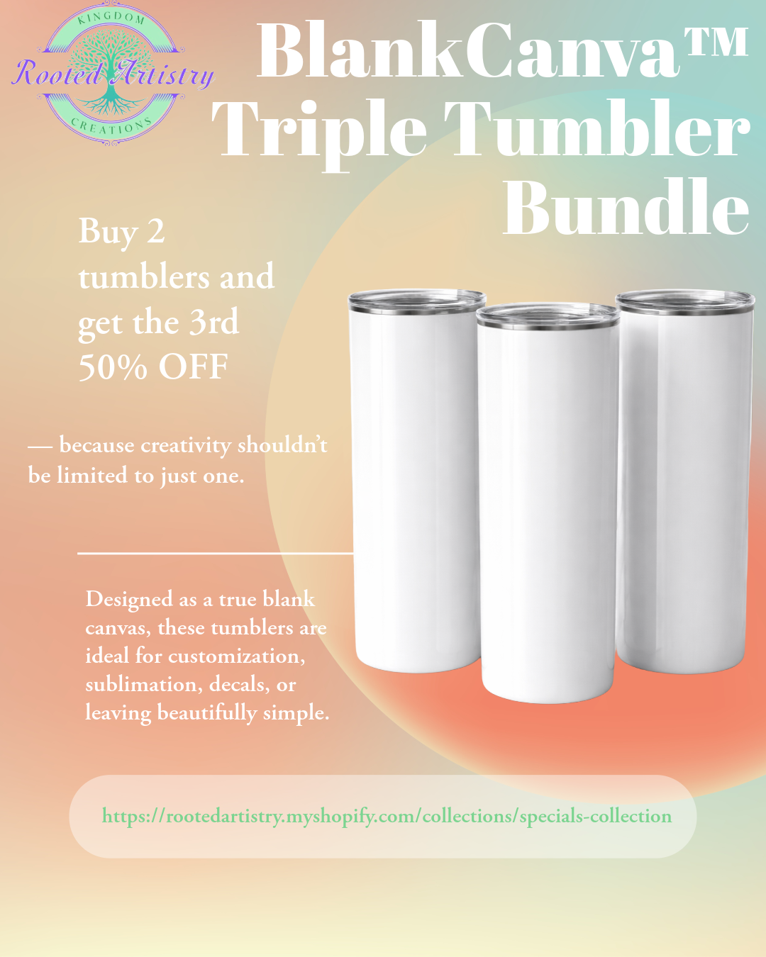 BlankCanva™ Triple Tumbler Bundle