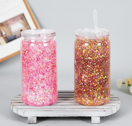 Glitter Sip | 16oz Snow Globe Tumbler
